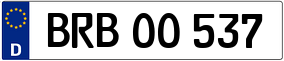 Trailer License Plate